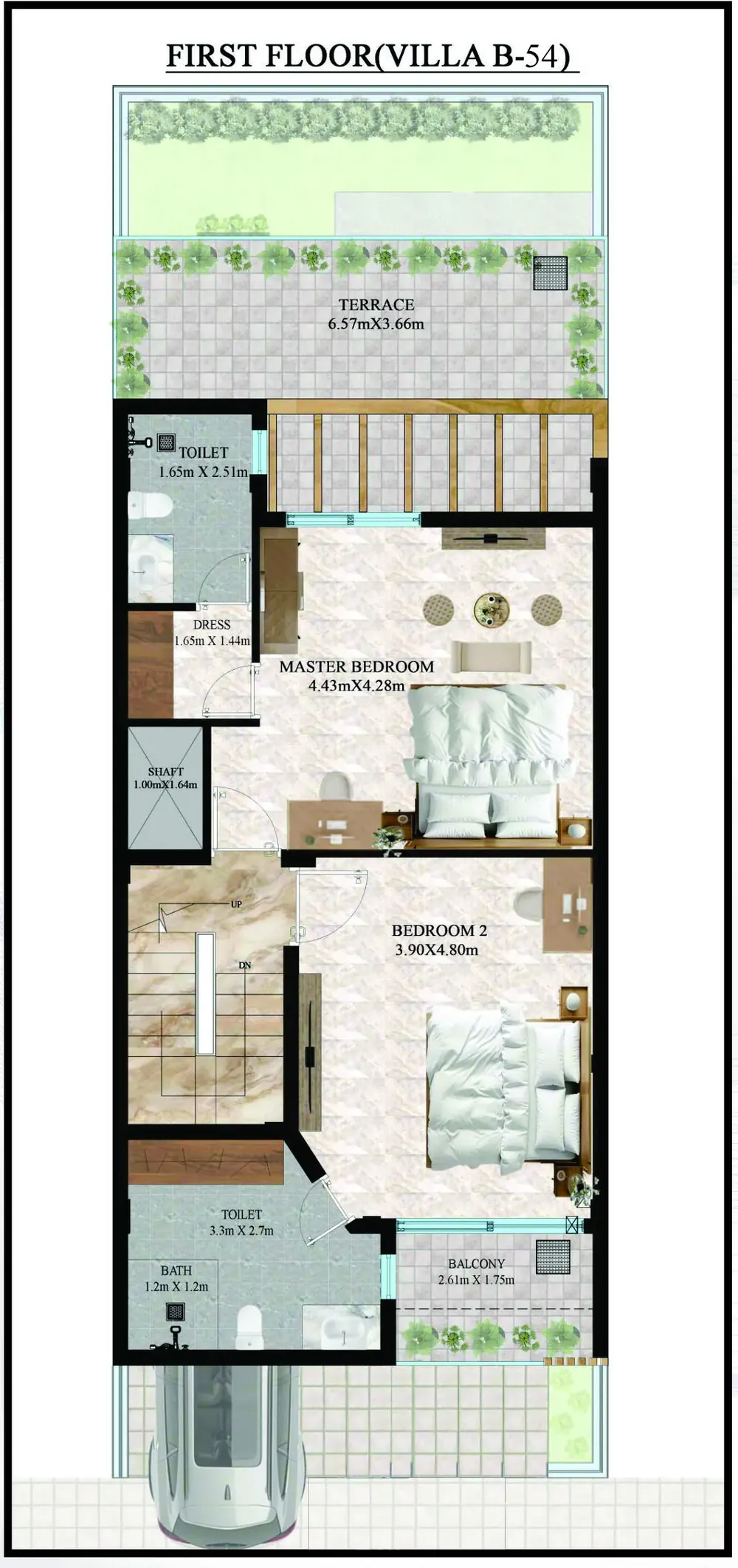First Floor (Villa B-54) drawing at Mapsko ASPR Greenz