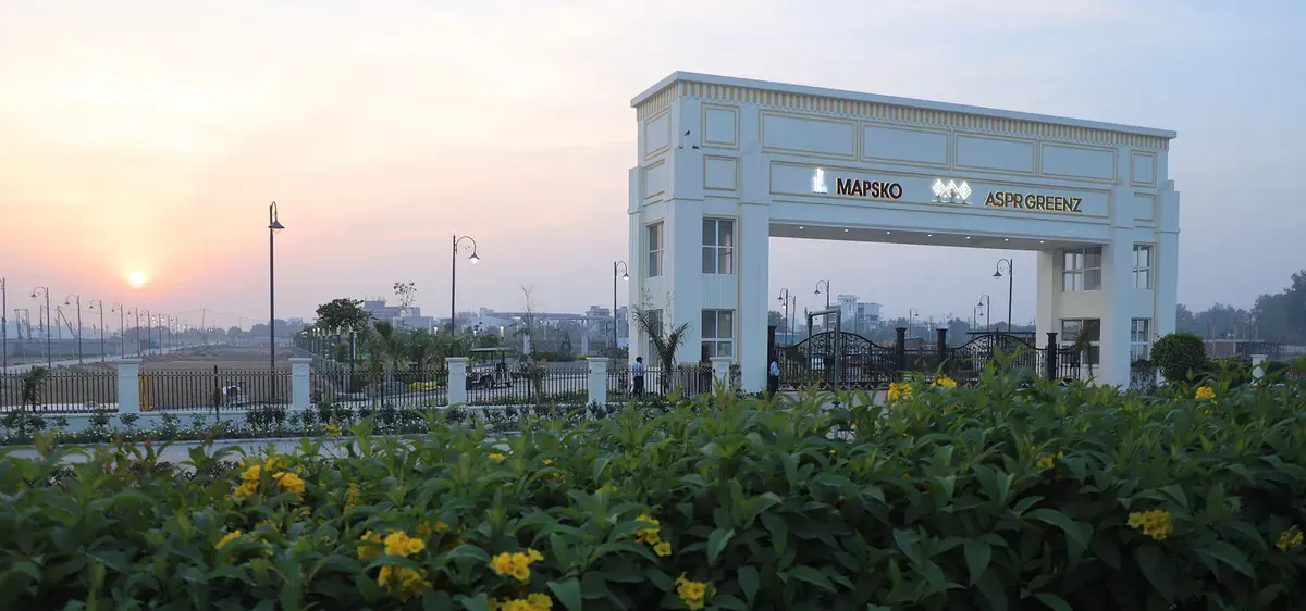 Panoramic view of the Mapsko ASPR Greenz site in Sector 35, Sonipat