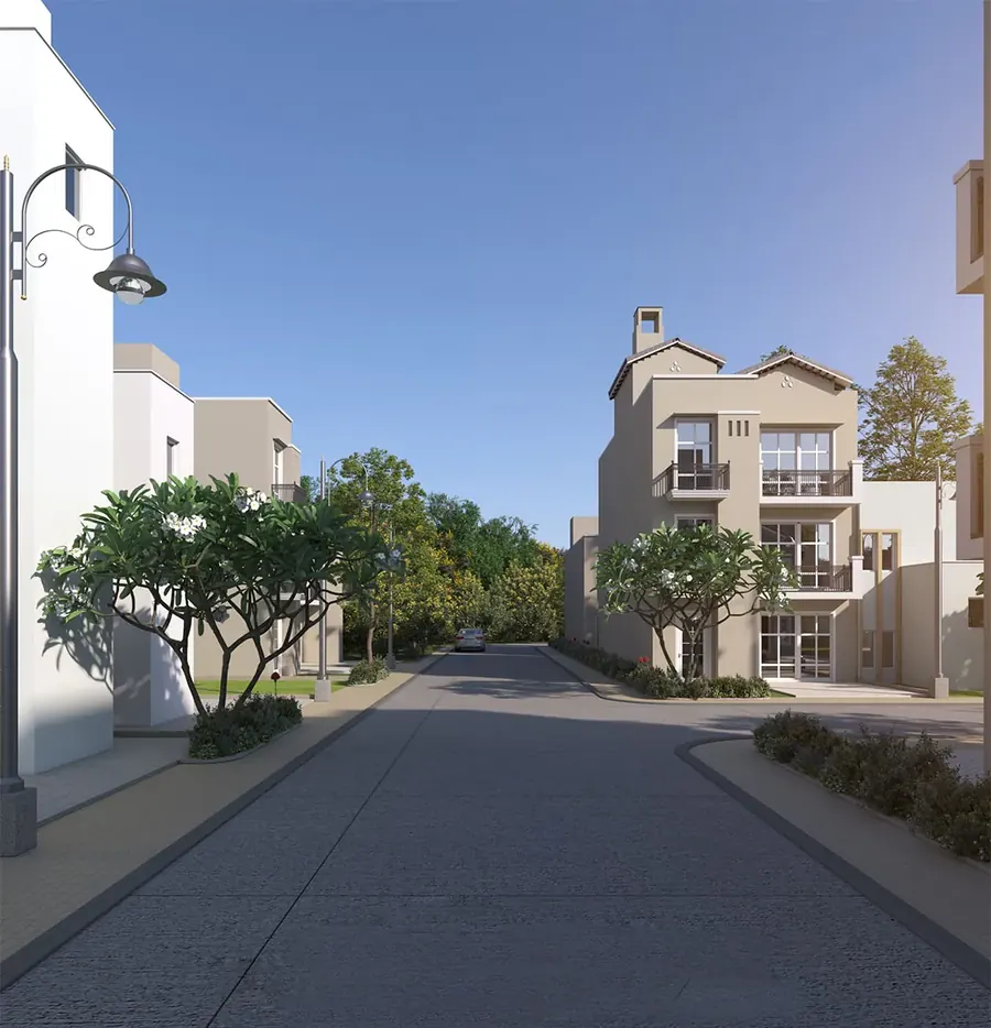 Family living in nature-facing plotted development at Mapsko ASPR Greenz
